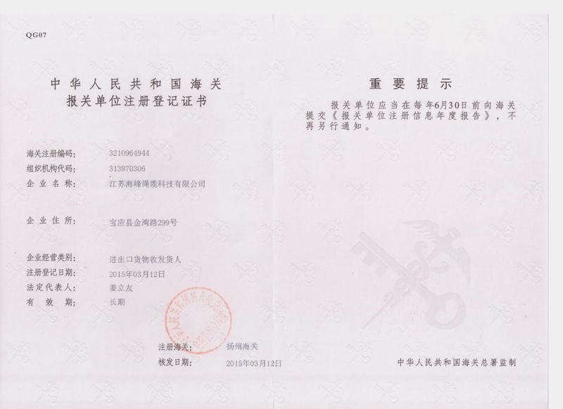 14 ?D-Customs registration certificate